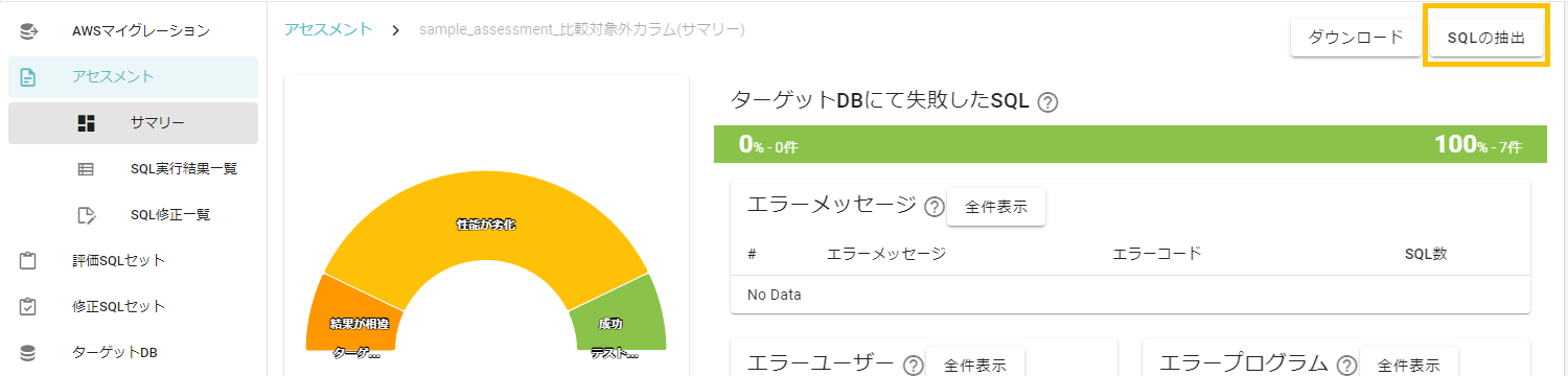 SQLの抽出