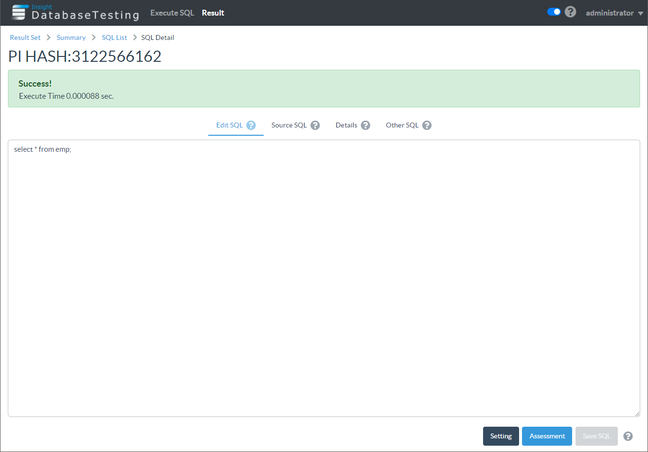 idt result job1 sql